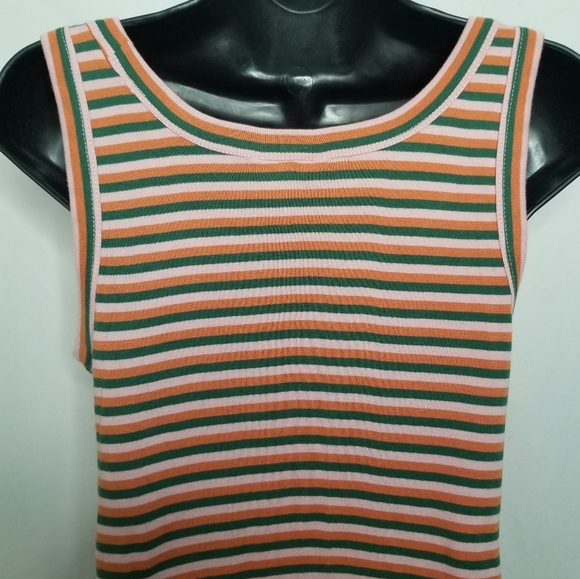 Caslon striped long styled tank top - Picture 3 of 7